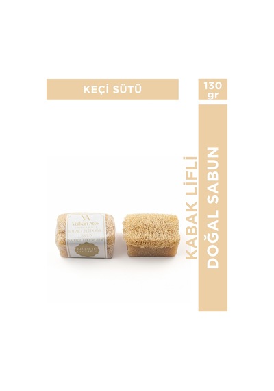 Volkan Ates Natural & Beauty Keçi Sütü Kabak Lifli Sabun 130 Grk Lifli Doğal Sabun 130 Gr
