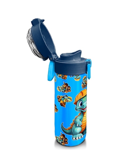 Coral High Kids Mavi Dinozor Desenli Pipetli Ve Direkt İçim Çelik Termos 500 Ml 31799 Yeşil