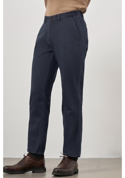 İmza Koyu Lacivert Pamuklu Yandan Cepli Casual Comfort Fit Chino Pantolon 1003245154 Koyu Lacivert