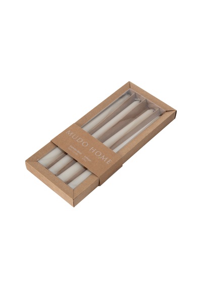 Mudo Home 4lü Şamdan Mum Krem 25cm 512172