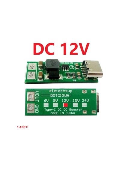 Type C Usb 5v To 12v Boost Modül 9w Dc Voltaj Yükseltici Taşınabilir Minik Güç Kaynağı Step Up Kamera Modem Araba Led