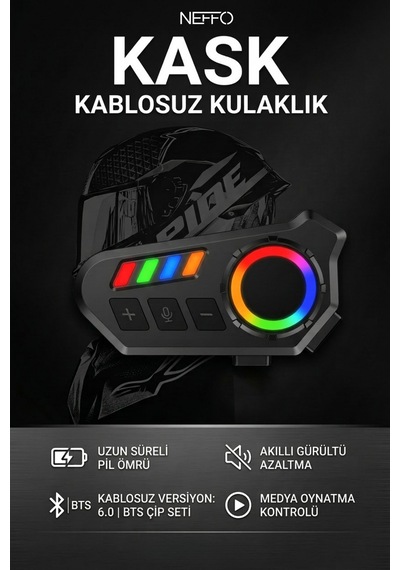 Intercom K06 Motosiklet Kask Kulaklık Bluetooth 5.4 Kablosuz Motor Kulaklık Stereo Müzik Çalar