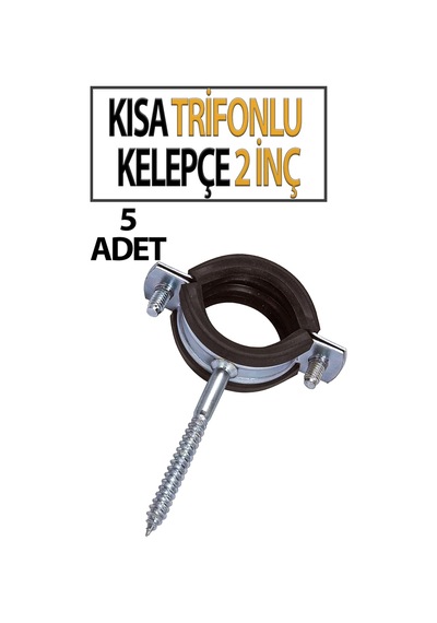 2 İnç Trifonlu Kelepçe Kısa 5 Li Paket