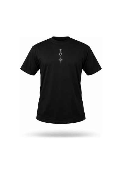 Dark Line Sırt Baskılı %100 Pamuk Oversize T-shirt Crow Siyah