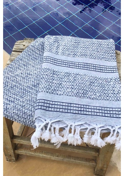 Linen Peştamal Lacivert