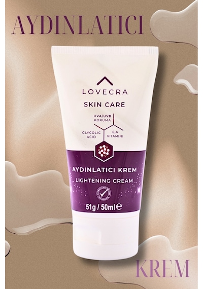 Aydınlatıcı Krem Uva / Uvb Karşıtı Ton Eşitleyici E & A Vitamini Glycolic Asit 50ml