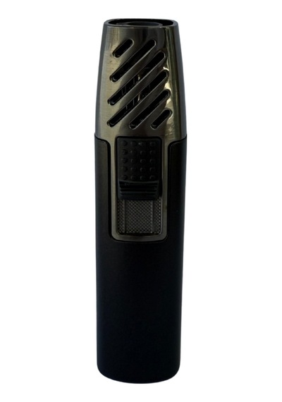 Premiumquality Siyah-gunmetal Tek Torch Pürmüz Metal Puro Çakmağı - Tr8582
