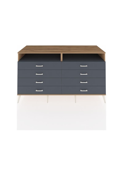 Kronos Konsol 2 Raflı 8 Çekmeceli 176x59x99 Çam-antrasit Çam-antrasit Kronos Konsol 2 Raflı 8 Çekmeceli 176x59x99 Çam-antrasit Çam-antrasit