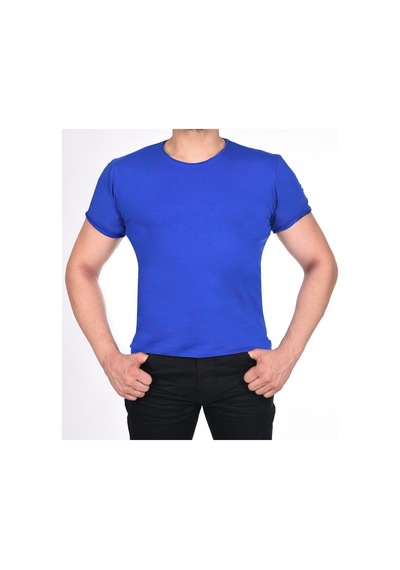 Black Steel Süprem Kısa Kol Pis Dikiş Slimfit Düz Tshırt-1884 (475206768)