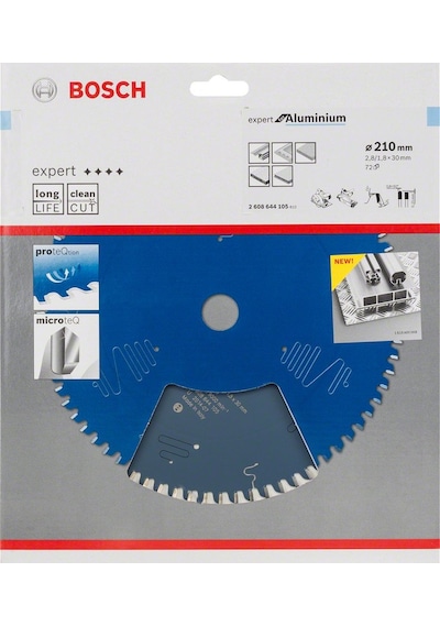 Bosch Expert Serisi Alüminyum İçin 210x30 mm 72 Diş Daire Testere Bıçağı - 2608644105