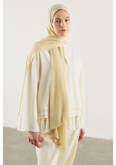 Defacto Fresh Scarfs X Defacto Premium Sütlü Kahve Keten Şal I1758ax26smbg398 Bej-bg398