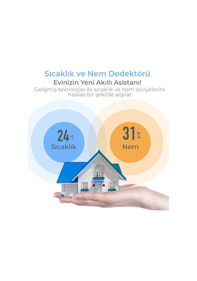 Zigbee Akıllı Termometre Lcd Ekranlı Wi-fi Sıcaklık Ve Nem Ölçer