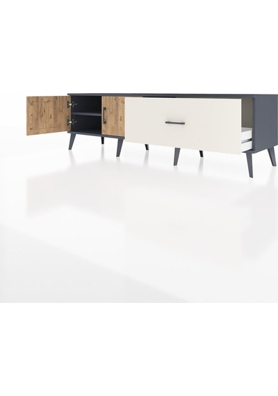 Hyperion Tv Ünitesi Tek Raflı Tek Çekmeceli 2 Kapaklı 176x44x51 Antrasit-çam/aytaşı Atlas Çam/aytası Hyperion Tv Ünitesi Tek Raflı Tek Çekmeceli 2 Kapaklı 176x44x51 Antrasit-çam/aytaşı Atlas Çam/aytası
