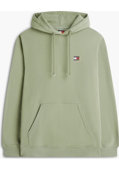 Tommy Hilfiger Tjm Regular Badge Erkek Yeşil Hoodie-16112