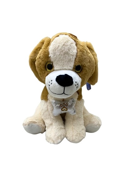 32 Cm Oturan Pelüş Köpek 9277 Gri