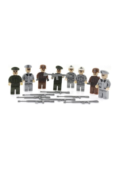 Ausini Army 8’Li Tüp Kutu Figür Seti Gri