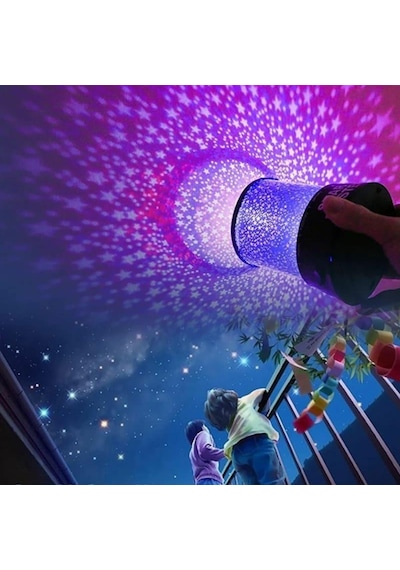 Star Master Renkli Gece Lambası Pilli Yıldız Yanstmalı Gece Lamba Siyah
