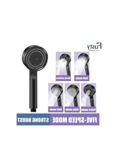 Yüksek Basınçlı El Duşu - 5 Fonksiyonlu Kaliteli Duş Başlığı Açık Bej