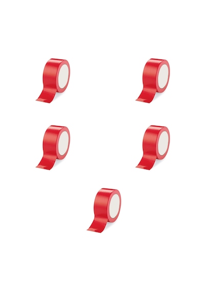Omeyva Takviyeli Tamir Bandı - İzolasyon Onarım Çadır Bandı - Kırmızı - 48 Mm X 10 Yrd - 5 Rulo