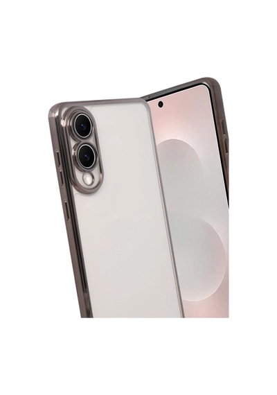 Samsung Galaxy S25 Uyumlu Edge Lensli Silikon - Titan Gri