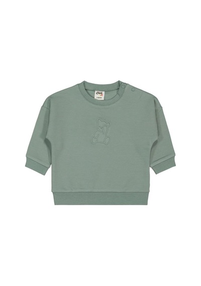 Civil Baby Teddy Baskılı 6-18 Ay Sweatshirt Çağla Yeşili