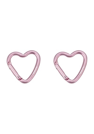 Munkees Mini Heart Carabiner 2 Pieces Pembe Anahtarlık