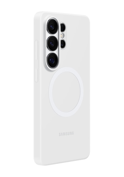 Samsung Galaxy Uyumlu S26 Ultra Silikon Magnet Kılıf - Beyaz Beyaz