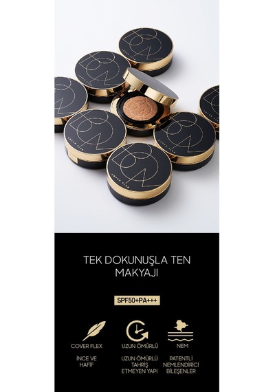 Yüksek Kapatıcılı Cam Cilt Etkili Cushiıon Spf 50 Pa Koruyuculu Cover Flex Cushion Ivory No:21 Bej