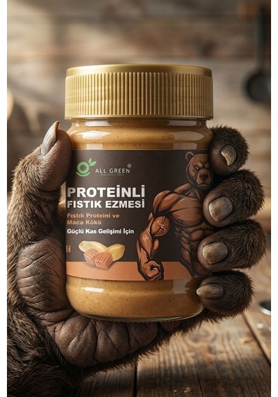 Proteinli Fıstık Ezmesi Karamel Fıstık Proteini, Maca Kökü Tozu İle 325 Gr