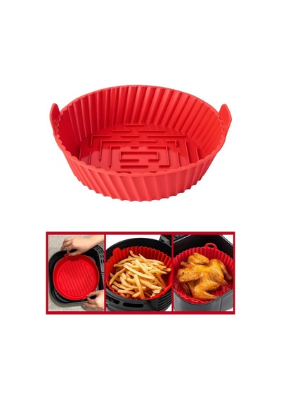 Onikiden Yanmaz Yapışmaz Airfryer Silikon Pişirme Kabı Sl099 - Tüm Fritözlerle Uyumlu 20x5cm 001
