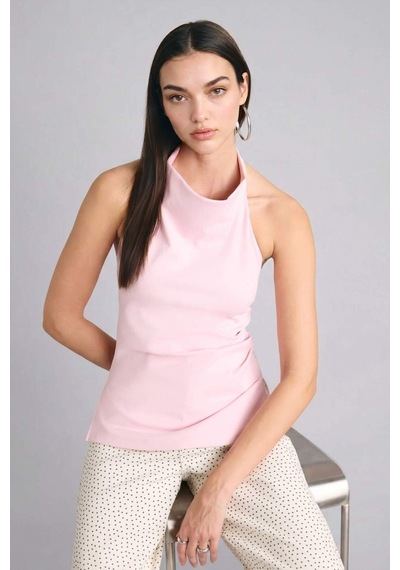 Defacto Slım Fıt Halter Yaka Bluz F8007ax26smpn38 Pembe-pn38