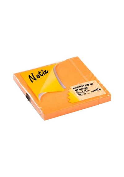 Notix Yapışkanlı Not Kağıdı Neon Turuncu 75 Mm X 75 Mm 80 Yaprak