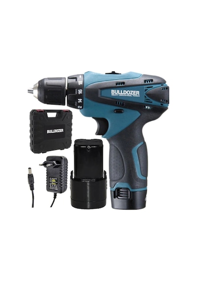 Bulldozer 20 V 2 Ah Li-ion Çift Akülü Şarjlı Darbesiz Matkap Vidalama