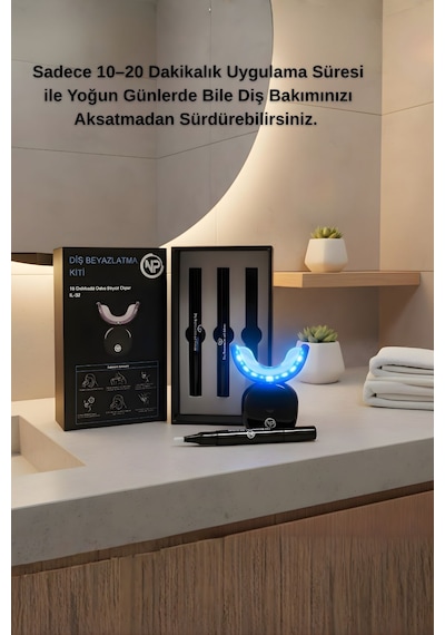 Npo Il32 Mavi Kırmızı Işık Teknolojili 32 Ledli 3 Beyazlatma Jelli Hızlı Diş Beyazlatma Kiti
