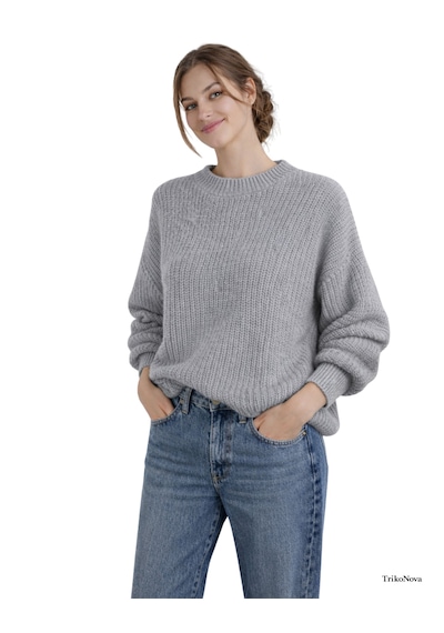 Trikonova Oversize Triko Kazak Gri