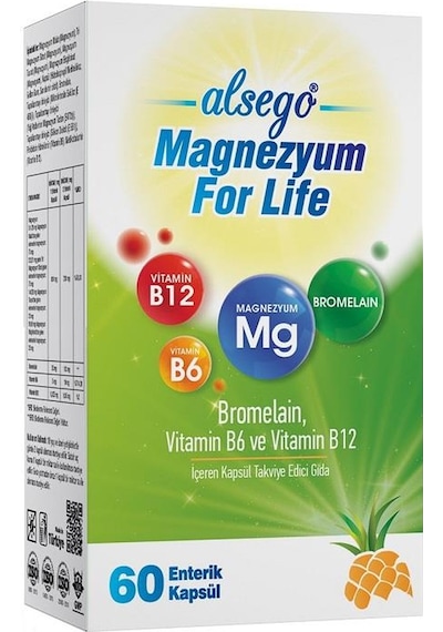 Alsego Magnezyum For Life 60 Kapsül