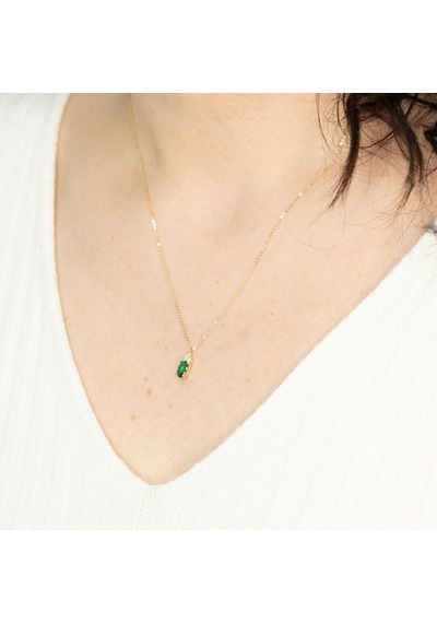 Kayra Mücevher Peridot Altın Kolye Akm82