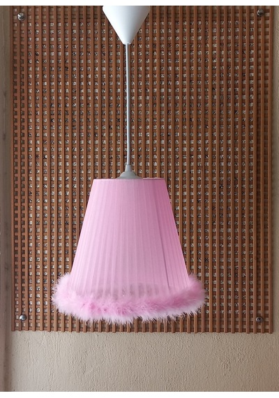 N-01 Pembe Organze Yatak Odası Çocuk Ve Bebek Odası Avize Pembe