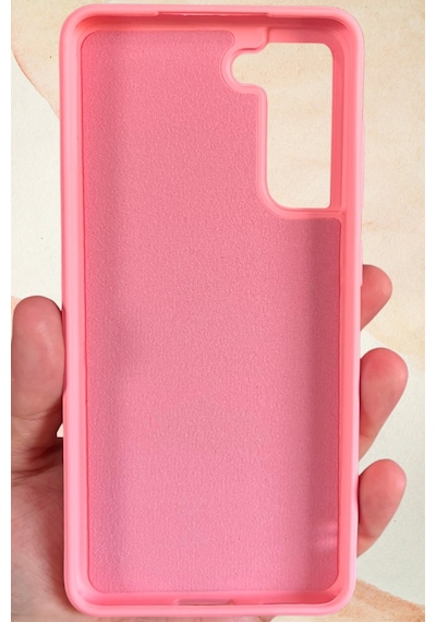 Samsung Galaxy S21 Fe Yıldız Tozu Premium Pembe Silikon Kılıf