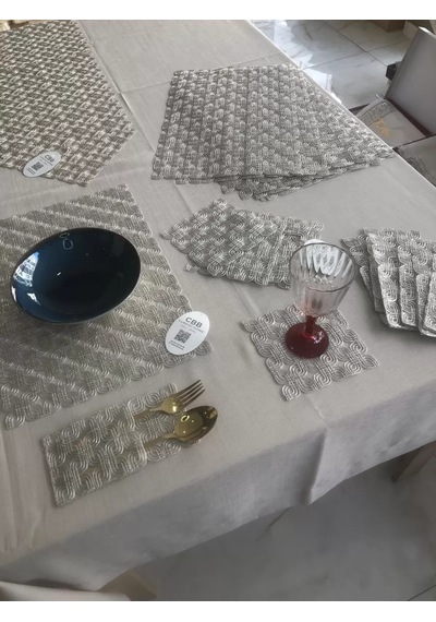 Sofra Takımı Orion Gardenya Keten Yemek Takımı 160x260 Masa Seti 26 Parça Runner Set Platin Çok Renkli Sofra Takımı Orion Gardenya Keten Yemek Takımı 160x260 Masa Seti 26 Parça Runner Set Platin Çok Renkli
