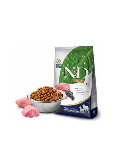 Prime Medium Maxi Kuzulu Yaban Mersinli Tahılsız Yetişkin Köpek Maması 12 Kg