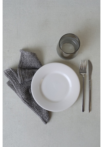 Keramika Beyaz Linda Pasta Tabağı 19 Cm 6 Adet 006 Beyaz
