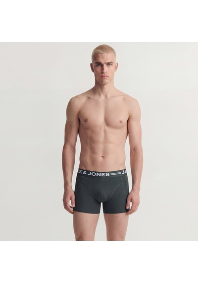 Jack & Jones Erkek Siyah Logolu 3'lü Boxer Paketi - Sense - 12081832 Scarab