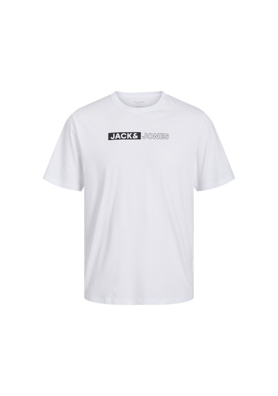 Jack & Jones Jack Jones Yazılı Erkek Büyük Beden Tişört 12243630 Beyaz