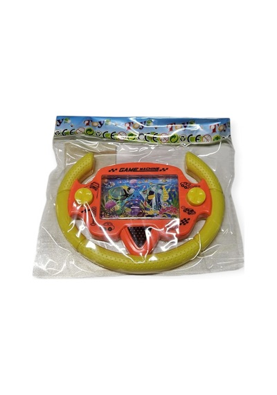 Direksiyonlu Su Oyunu - Halka Geçirmeli - Fidget Oyuncak - Sarı 1pcs