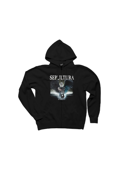 Sepultura Kairos Siyah Fermuarlı Kapşonlu Sweatshirt
