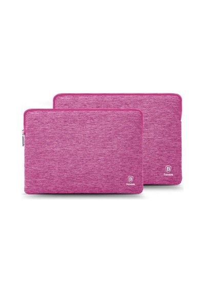 Baseus Apple Uyumlu MacBook Pro 15" Universal Laptop Kılıf Çantası Fuşya