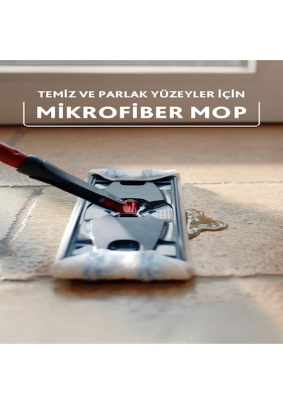 Vileda H2pro %100 Mikrofiber Yedek Mop beyaz