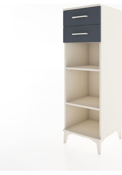Hyperion Dolap 2 Raflı 2 Çekmeceli 44x44x134 Aytaşı-antrasit Aytası