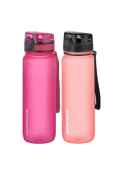 Uzspace 2'li Tritan Matara Seti 800 Ml 14 Farklı Renk Seçeneği Fiftyfifty-3053seta Pembe - Pudra